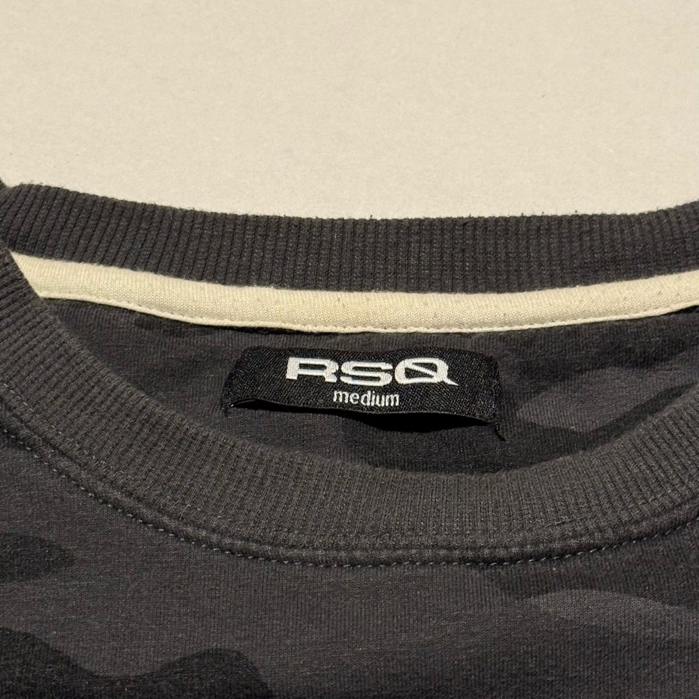 RSQ Black Camouflage Sweatshirt